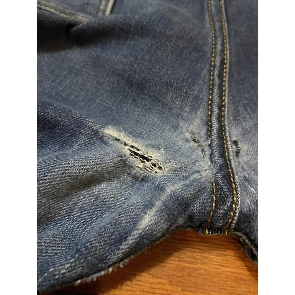 Gustin Selvedge Denim Jeans California Raw Button Fly Straight Men 35 *ReadFlaws